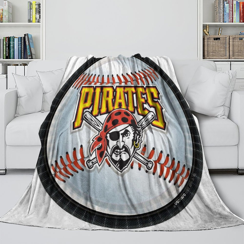 Pittsburgh Pirates Blanket Flannel Throw Room Decoration (Online Order Only)