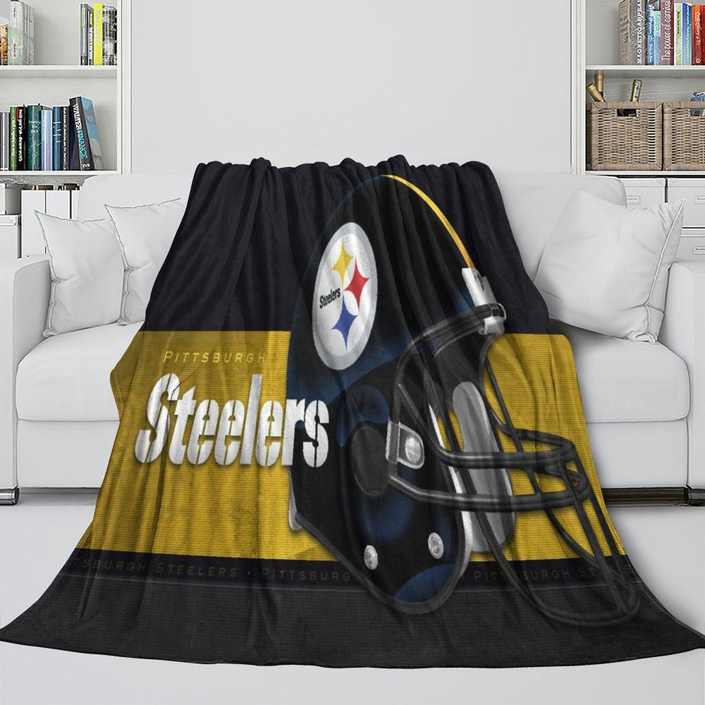 Pittsburgh Steelers Blanket Flannel Fleece Throw Room Decoration (Online Order Only)