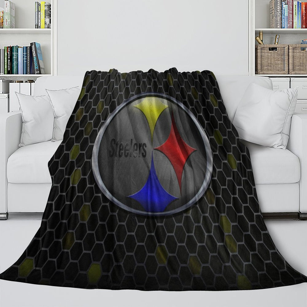 Pittsburgh Steelers Blanket Flannel Fleece Throw Room Decoration (Online Order Only)