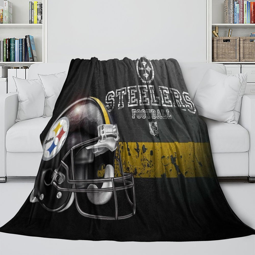 Pittsburgh Steelers Blanket Flannel Fleece Throw Room Decoration (Online Order Only)