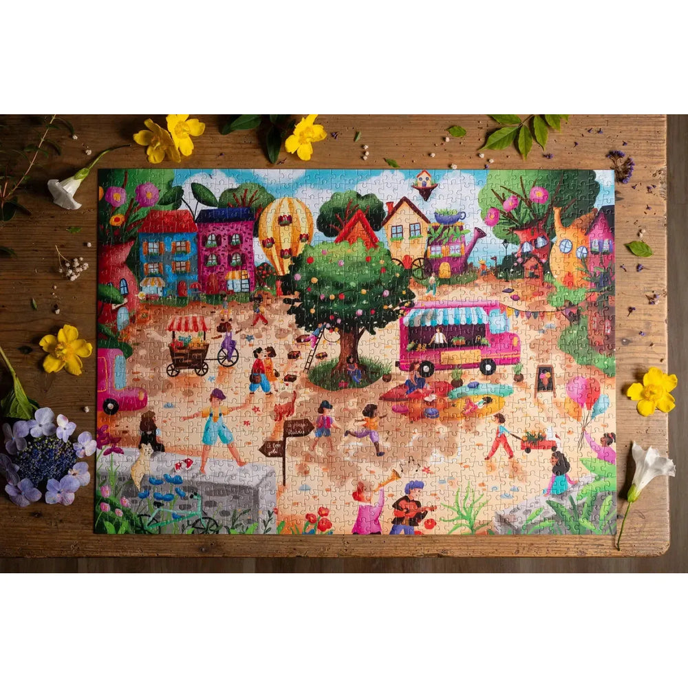 Place Des Fleurs (Flower Square) 1000 Piece Premium Jigsaw Puzzle Trevell (ONLINE ORDER ONLY)