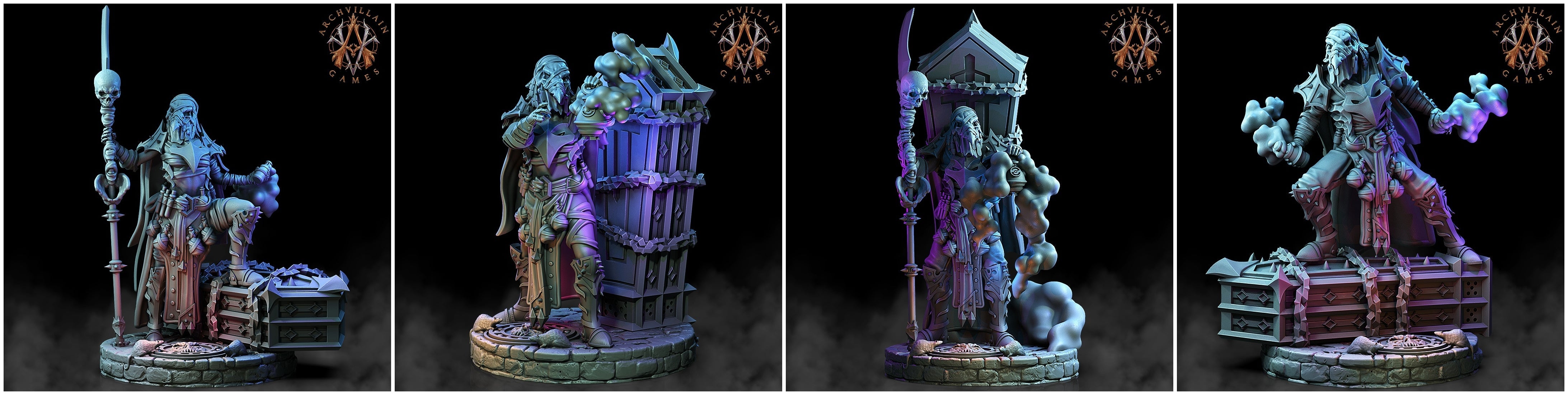 3D Printed Archvillain Games The Deathknight Order Plaguebearers 28 32mm D&D (Online Only)