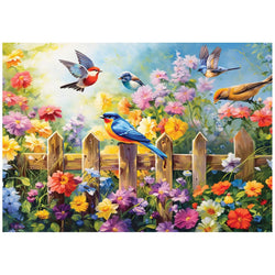 Playful Garden Birds 24 Connecting Pieces Jigsaw Puzzle Eurographics (ONLINE ORDER ONLY)