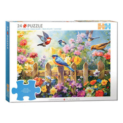 Playful Garden Birds 24 Connecting Pieces Jigsaw Puzzle Eurographics (ONLINE ORDER ONLY)