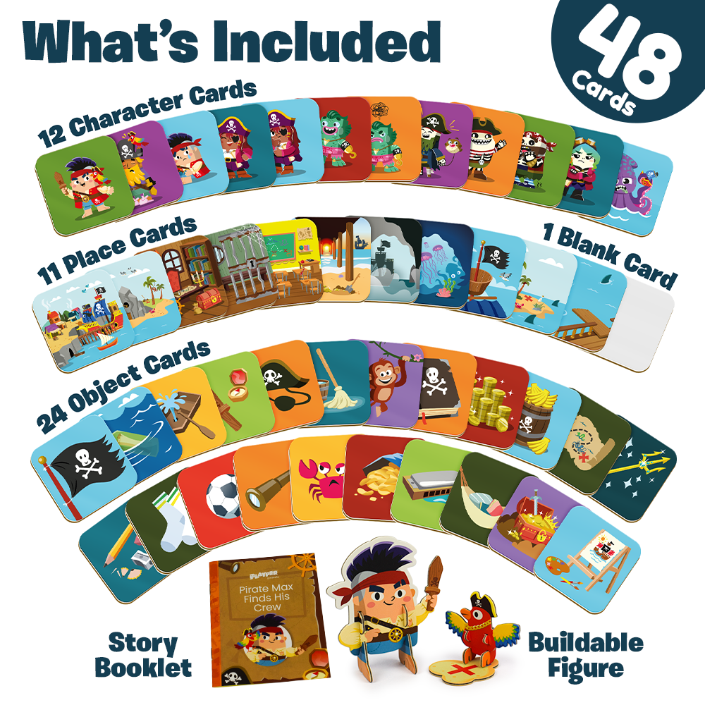 Story Starters: Create a Story Cards for Kids - Pirate Max Edition
