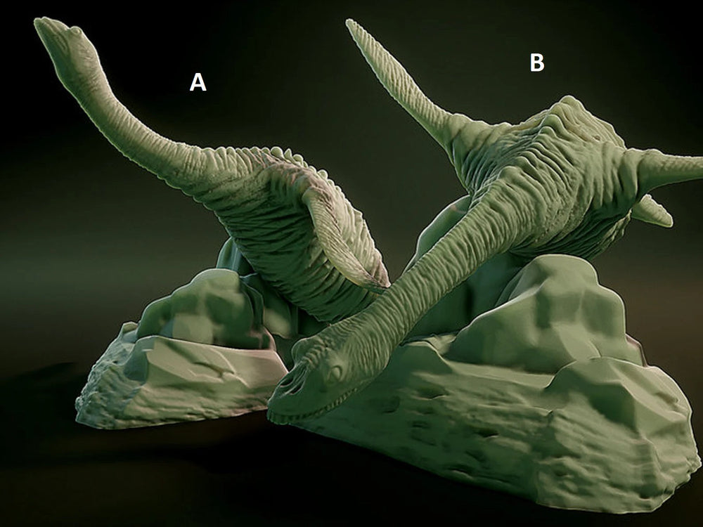 3D Printed Nafarrate Plesiosaurus Lovecraftian Bestiary 28 32 mm D&D (Online Only)