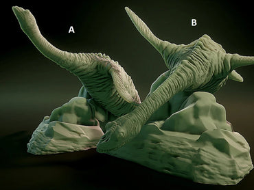 3D Printed Nafarrate Plesiosaurus Lovecraftian Bestiary 28 32 mm D&D (Online Only)