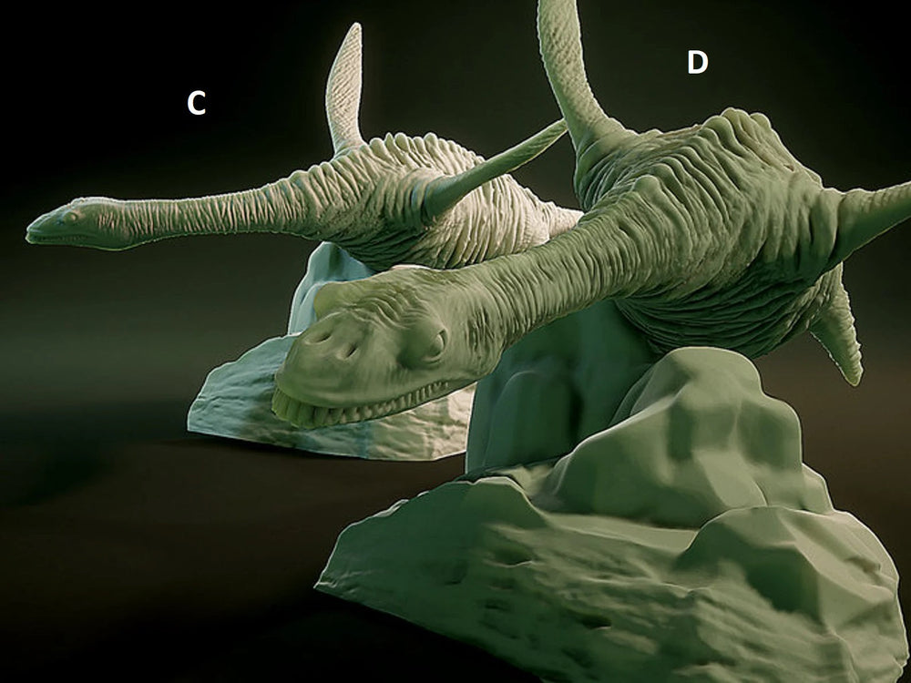 3D Printed Nafarrate Plesiosaurus Lovecraftian Bestiary 28 32 mm D&D (Online Only)