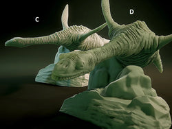 3D Printed Nafarrate Plesiosaurus Lovecraftian Bestiary 28 32 mm D&D (Online Only)