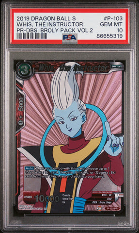 2019 DRAGON BALL SUPER DBS:BROLY VOL.2 WHIS, THE INSTRUCTOR #P-103 - PSA 10 (Online Order Only)