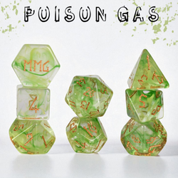 Poison Gas Resin Dice Set (ONLINE ORDER ONLY)
