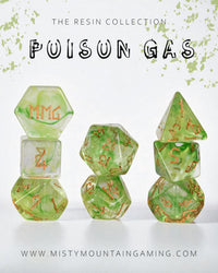Poison Gas Resin Dice Set (ONLINE ORDER ONLY)