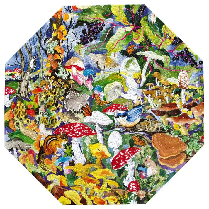 Poisonous Mushrooms 500 Piece Octagonal Jigsaw Puzzle eeBoo (ONLINE ORDER ONLY)