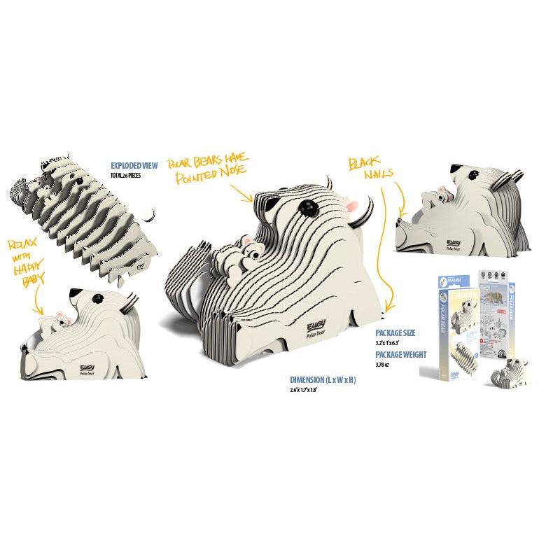 Polar Bear 3D Cardboard Model Kit Eugy (ONLINE ORDER ONLY)