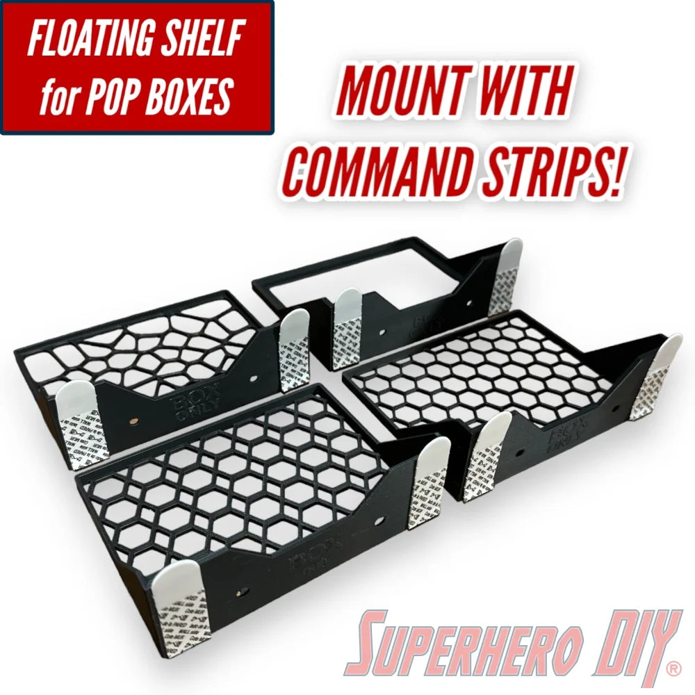 Pop Box Floating Shelf Wall Mount with Command Strips | Fits Soft Cases or Funko Pop Box only (ONLINE ORDER ONLY)