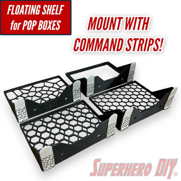 Pop Box Floating Shelf Wall Mount with Command Strips | Fits Soft Cases or Funko Pop Box only (ONLINE ORDER ONLY)