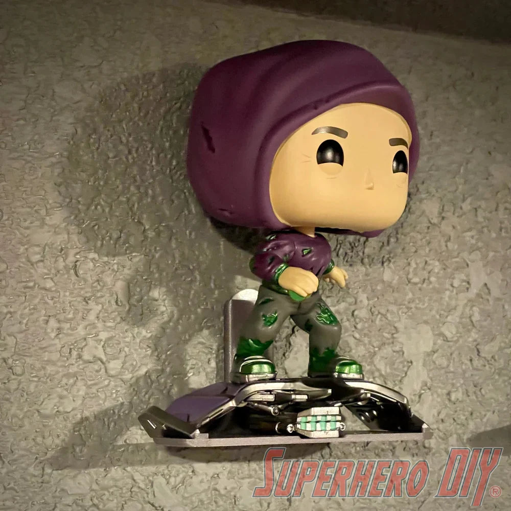 Pop Shelf for Green Goblin | Fits Funko Pop! Green Goblin from Spider-Man No Way Home | Comes with command strip | No drilling or screws (ONLINE ORDER ONLY)