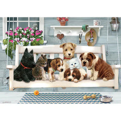 Porch Swing Buddies 35 Piece Tray Jigsaw Puzzle Cobble Hill (ONLINE ORDER ONLY)