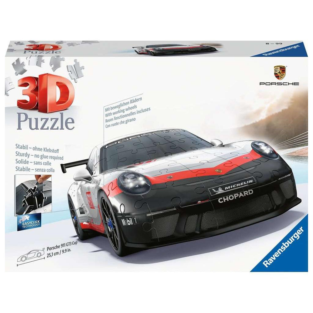 Porsche 911 GT3 Cup 152 Piece 3D Jigsaw Puzzle Ravensburger (ONLINE ORDER ONLY)