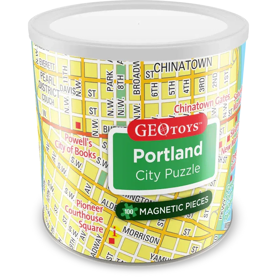 Portland City 100 Piece Magnetic Jigsaw Puzzle Geotoys (ONLINE ORDER ONLY)