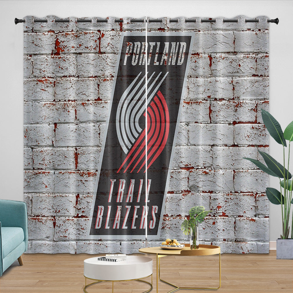 Portland Trail Blazers Curtains Blackout Window Drapes Room Decoration (Online Order Only)