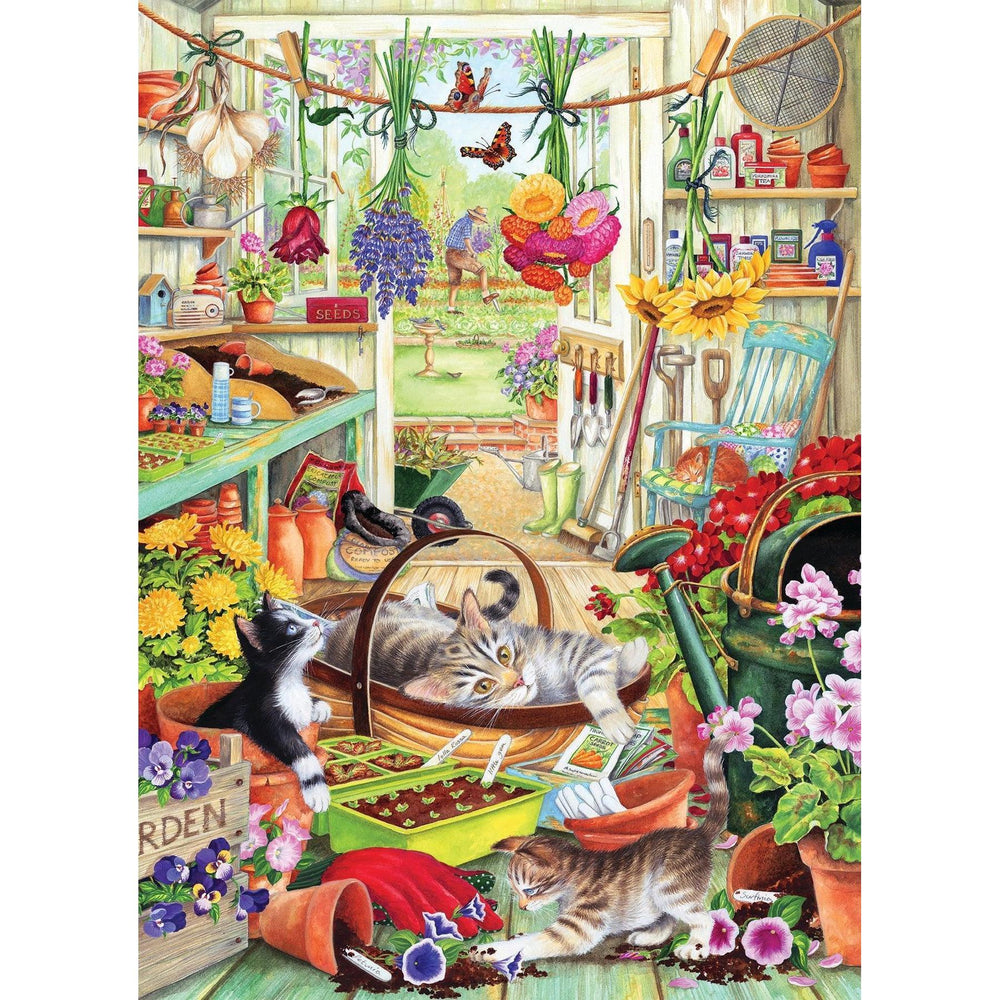 Potting Shed Cats 500 Piece Jigsaw Puzzle Cobble Hill (ONLINE ORDER ONLY)