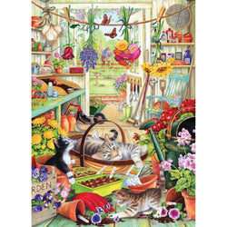 Potting Shed Cats 500 Piece Jigsaw Puzzle Cobble Hill (ONLINE ORDER ONLY)
