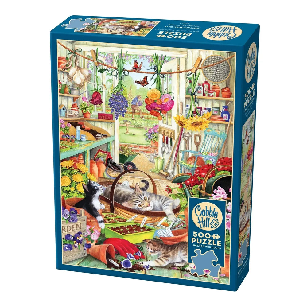 Potting Shed Cats 500 Piece Jigsaw Puzzle Cobble Hill (ONLINE ORDER ONLY)