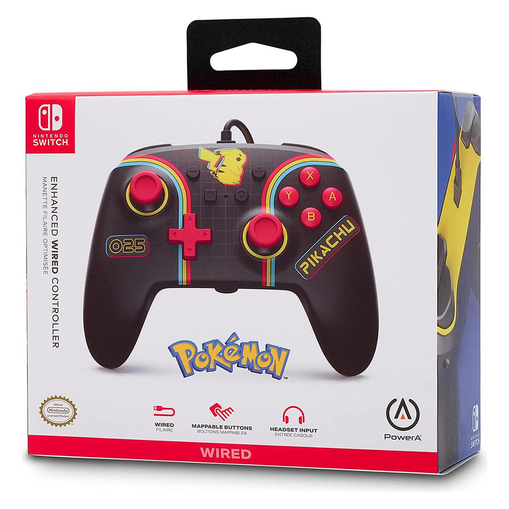 PowerA Enhanced Wired Controller for Nintendo Switch - Pokémon: Pikachu Arcade (Online Order Only)