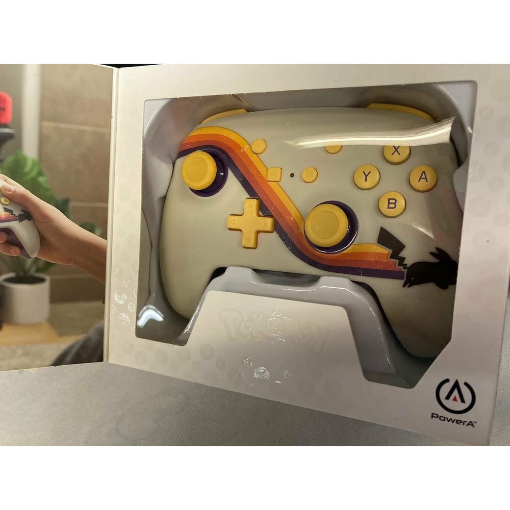 PowerA Enhanced Wireless Controller for Nintendo Switch Pokemon Pikachu Retro - White (Online Order Only)