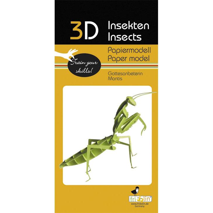 Praying Mantis 3D Cardboard Model Kit Fridolin (ONLINE ORDER ONLY)
