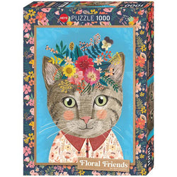 Pretty Feline Floral Friends 1000 Piece Jigsaw Puzzle Heye (ONLINE ORDER ONLY)
