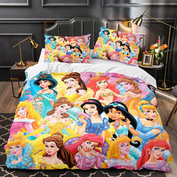 Princess Snow White Cinderella Belle Bedding Set Quilt Duvet Cover Sets (Online Order Only)