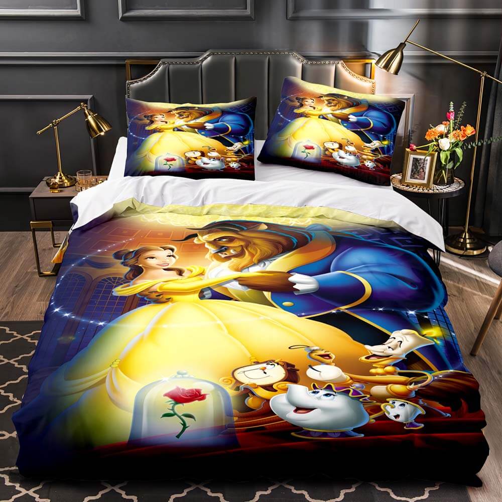Princess Snow White Cinderella Belle Bedding Set Quilt Duvet Cover Sets (Online Order Only)