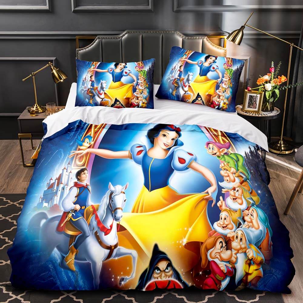 Princess Snow White Cinderella Belle Bedding Set Quilt Duvet Cover Sets (Online Order Only)