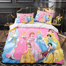 Princess Snow White Cinderella Belle Bedding Set Quilt Duvet Cover Sets (Online Order Only)