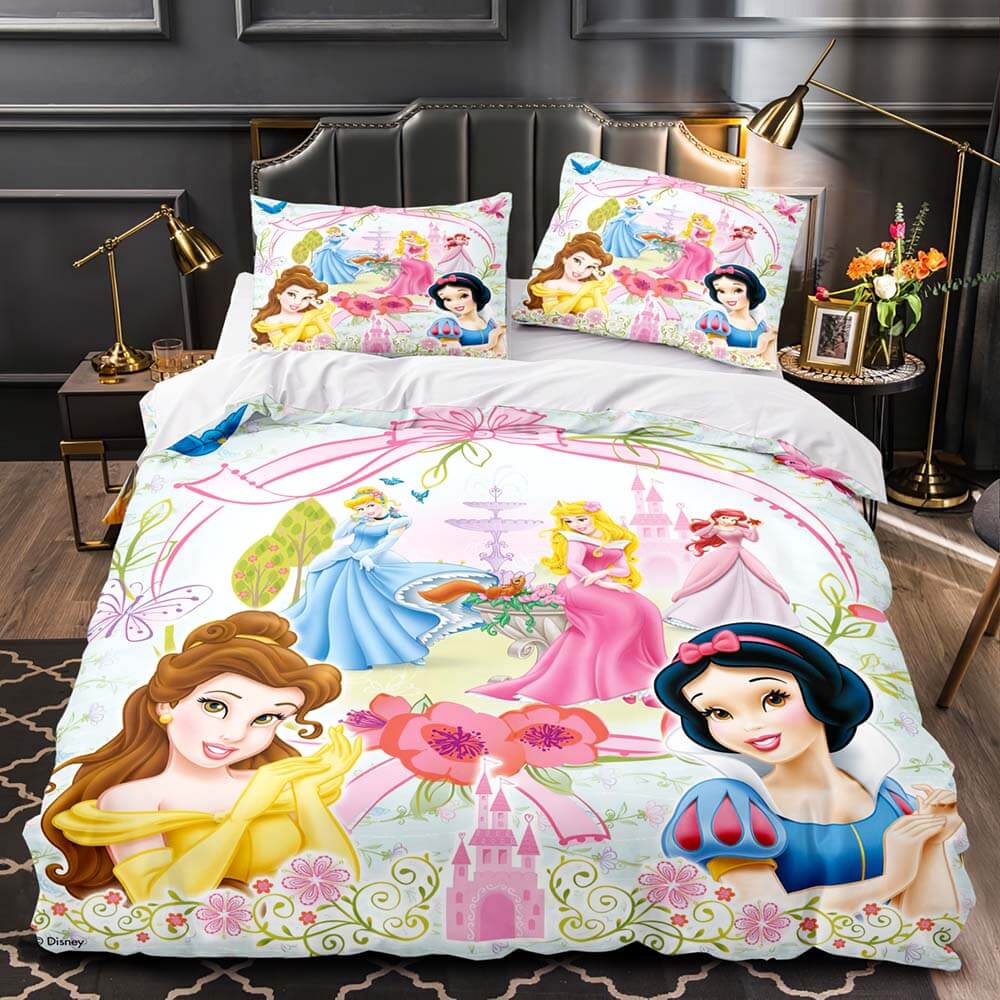 Princess Snow White Cinderella Rapunzel Merida Bedding Set Duvet Cover (Online Order Only)