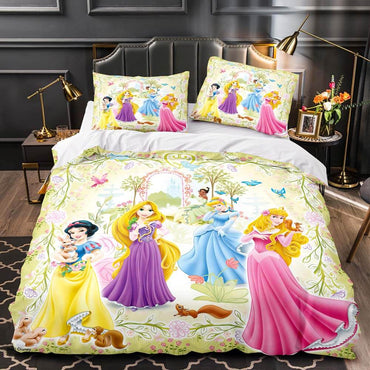 Princess Snow White Cinderella Rapunzel Merida Bedding Set Duvet Cover (Online Order Only)