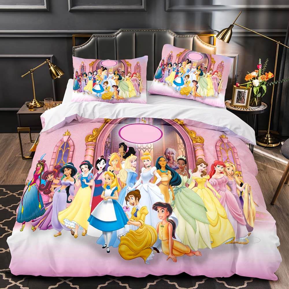 Princess Snow White Cinderella Rapunzel Merida Bedding Set Duvet Cover (Online Order Only)