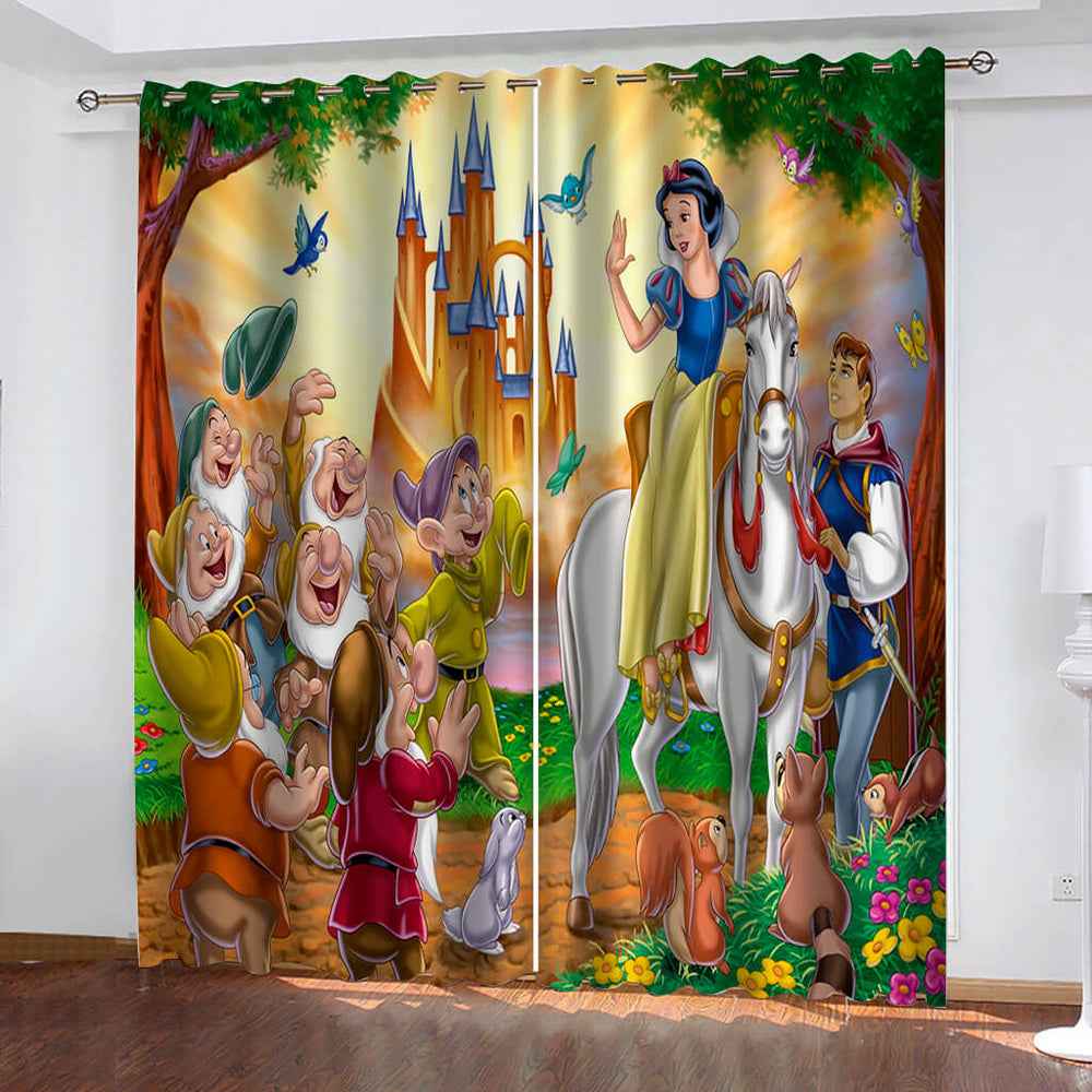 Princess Snow White Curtains Blackout Window Treatments Drapes Room Decor (Online Order Only)