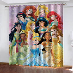Princess Snow White Curtains Blackout Window Treatments Drapes Room Decor (Online Order Only)