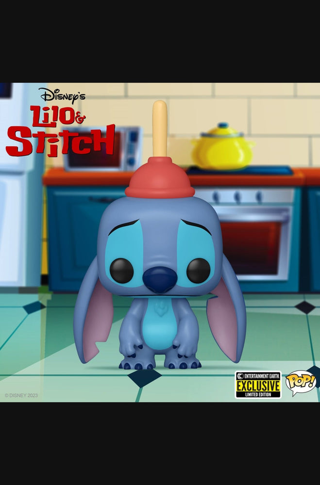 Lilo & Stitch Stitch with Plunger Funko Pop! Vinyl Figure #1354 - Entertainment Earth Exclusive (Online Order Only)