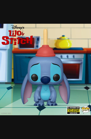 Lilo & Stitch Stitch with Plunger Funko Pop! Vinyl Figure #1354 - Entertainment Earth Exclusive (Online Order Only)