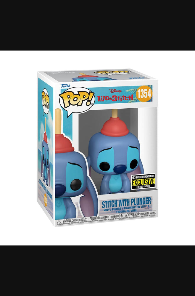 Lilo & Stitch Stitch with Plunger Funko Pop! Vinyl Figure #1354 - Entertainment Earth Exclusive (Online Order Only)