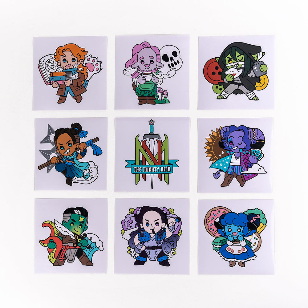 Critical Role: Mighty Nein - Chibi Vinyl Decals (ONLINE ORDER ONLY)