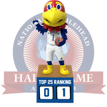 Kansas Jayhawks Basketball Top 25 Ranking Tracker Bobblehead (Presale) (ONLINE ORDER ONLY)