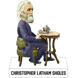 Christopher Latham Sholes Bobblehead (Presale) (ONLINE ORDER ONLY)