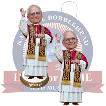 Pope Leo XIV Mini Bobblehead and Bobblehead Ornament (Presale) (ONLINE ORDER ONLY)