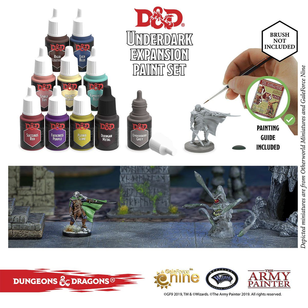 The Army Painter - D&D - Nolzur's Marvelous Pigments - Underdark Paint Set & Miniature (Online Order Only)