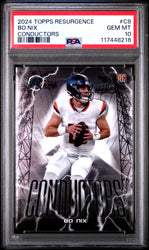 Graded 2024 Topps Resurgence Bo Nix #C8 Conductors Rookie RC Football Card PSA 10 Gem Mint (ONLINE ORDER ONLY)
